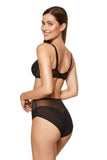 Feminine High Waisted Panties with Oriental Pleated Fabric