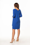 Midi Dress with Tie Waist and 3/4 Sleeves