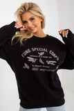 Printed Women's Long Sleeve Tucked Sweatshirt