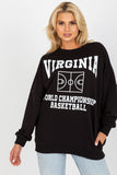 Women's Long-Sleeved Sweatshirt with Decorative Print
