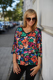 Soft Kimono-Style Blouse with Elegant Falling Sleeves