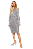 Shimmering Sequin Evening Dress with Elastic Waistband