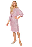 Shimmering Sequin Evening Dress with Elastic Waistband