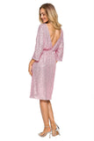 Shimmering Sequin Evening Dress with Elastic Waistband