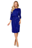 Shimmering Sequin Evening Dress with Back Detail