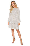 Versatile Two-Faced Sequined Dress with Tie Belt