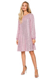 Versatile Sequined Dress with Adjustable Belt Design
