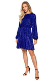 Versatile Two-Faced Sequined Dress with Tie Belt