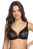 Elegant Padded Cup Bra with Lace Trim and Adjustable Straps