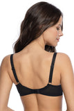 Elegant Padded Cup Bra with Lace Trim and Adjustable Straps
