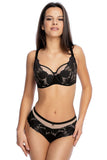 Elegant Lace-Trim Underwire Soft Bra with Adjustable Straps