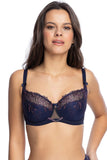 Elegant Floral Embroidered Semi-Padded Bra