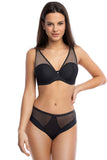 Comfortable Semi Soft Bra with Push-Up Inserts & Mesh Sides