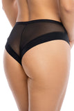 Delicate Mesh Brazyliana Women's Panties with Satin Bow