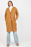 Single-Breasted Women's Coat with Long Sleeves and Pockets