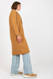 Single-Breasted Women's Coat with Long Sleeves and Pockets