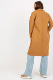 Single-Breasted Women's Coat with Long Sleeves and Pockets