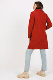 Women's Long Sleeve Buttoned Coat with Patch Pockets