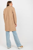 Buttoned Women's Long Sleeve Coat with Patch Pockets