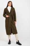 Stylish Women's Long Sleeve Coat with Tie Belt and Pockets