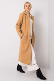 Women's Long Sleeve Press Stud Coat with Slip Pockets