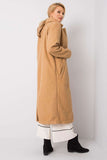 Women's Long Sleeve Press Stud Coat with Slip Pockets