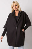 Loose Fit Women's Coat with Button Closure and Pockets