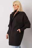 Loose Fit Women's Coat with Button Closure and Pockets