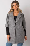 Loose-Fit Women's Coat with Button Closure and Pockets
