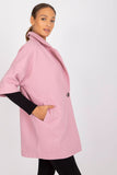 Loose-Fit Women's Coat with Button Closure and Pockets
