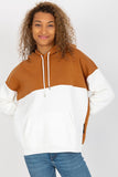 Two-Tone Women's Hooded Sweatshirt with Kangaroo Pocket