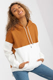 Two-Tone Women's Hooded Sweatshirt with Kangaroo Pocket
