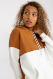 Two-Tone Women's Hooded Sweatshirt with Kangaroo Pocket
