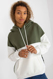 Two-Color Long Sleeve Hoodie with Kangaroo Pocket