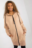 Extended Cut Women's Hooded Zip Sweatshirt with Pockets