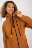 Extended Cut Women's Hooded Zip Sweatshirt with Pockets