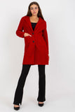 Women's Unlined Buttoned Coat with Long Sleeves & Pockets