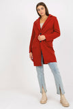Women's Long Sleeve Buttoned Coat with Patch Pockets
