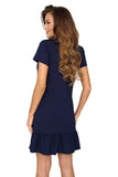 Chic Girly Mouse Graphic T-Shirt with Ruffled Hem