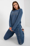 Casual Women's Sweatshirt and Pants Set with Pockets
