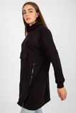 Extended Cut Hooded Sweatshirt with Side Zippers & Pocket