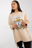 Asymmetrical Women's Hoodie with Long Sleeves
