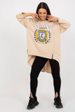 Asymmetrical Women's Hoodie with Long Sleeves
