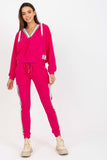 Cozy Hooded Sweatshirt Set with Tie Pants and Pockets
