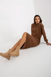 Loose-Fitting Hooded Sweat Dress with Side Pockets
