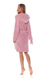 Cozy Women's Hooded Bathrobe with Pockets for Cold Days