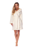 Cozy Women's Hooded Bathrobe with Pockets for Cold Days