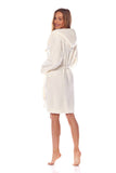 Cozy Women's Hooded Bathrobe with Pockets for Cold Days