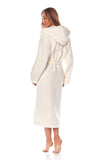 Cozy Women's Hooded Bathrobe with Waist Tie and Pockets