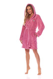 Cozy Women's Hooded Bathrobe with Pockets for Cold Days